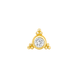 Dalma – 14K Gold Threadless/Threaded End