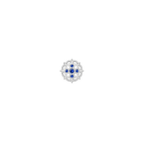 Damask - 14K Gold Lab Blue Sapphire Threadless End - piercing-zone.com