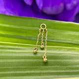 Dancing Queen – Sculpted Drape – 14K Gold Charm - piercing - zone.com