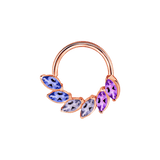 Daphne Gradient Seamless Ring – 14K Gold Triple Color Arc - piercing - zone.com