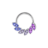 Daphne Gradient Seamless Ring – 14K Gold Triple Color Arc - piercing - zone.com