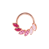 Daphne Gradient Seamless Ring – 14K Gold Triple Color Arc - piercing - zone.com