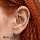 Daphne Gradient Seamless Ring – 14K Gold Triple Color Arc - piercing - zone.com