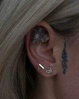 Daria – Dual Chain Accent – 14K Gold Threadless End - piercing - zone.com