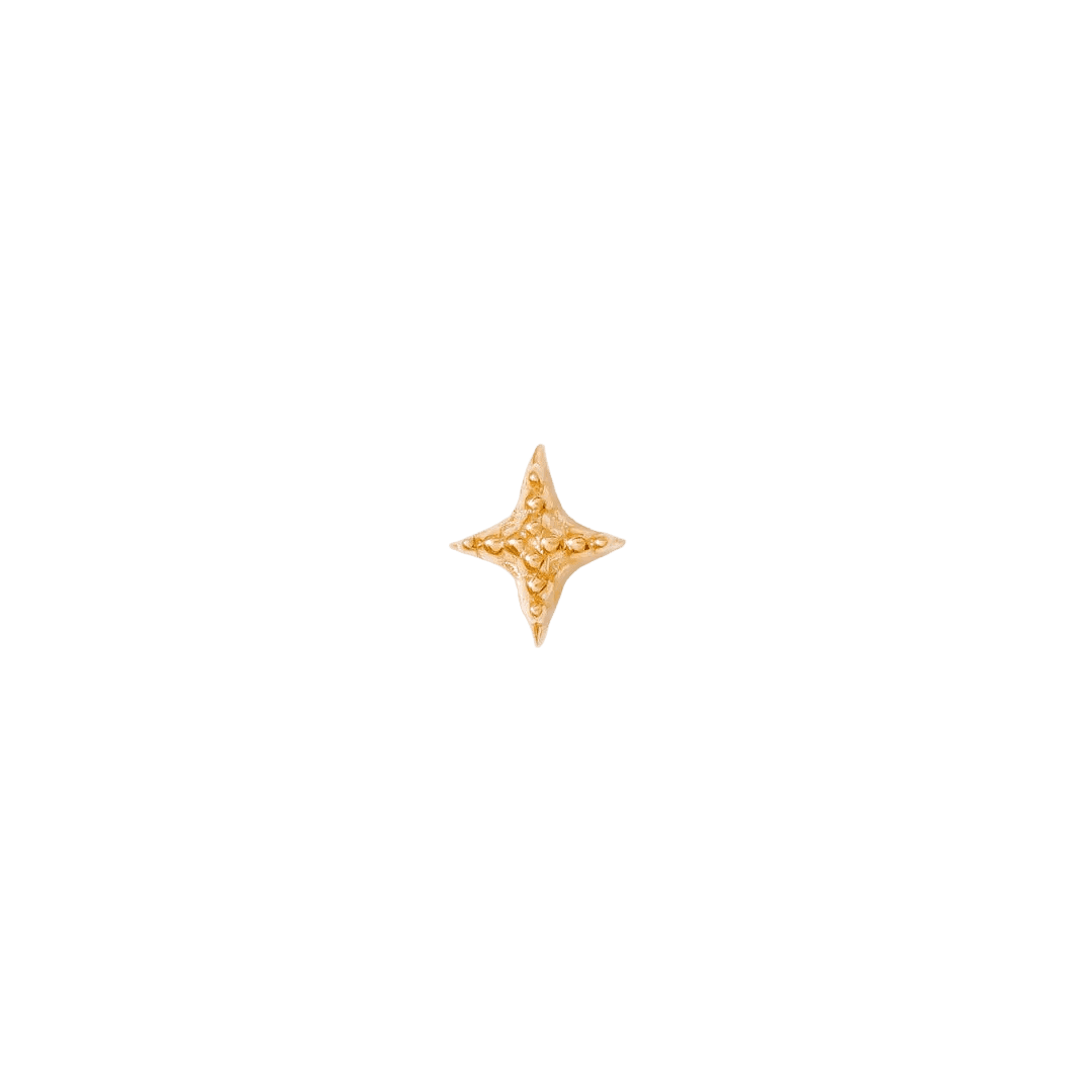 Dazzle Pin - 14K Gold Threadless End - piercing - zone.com