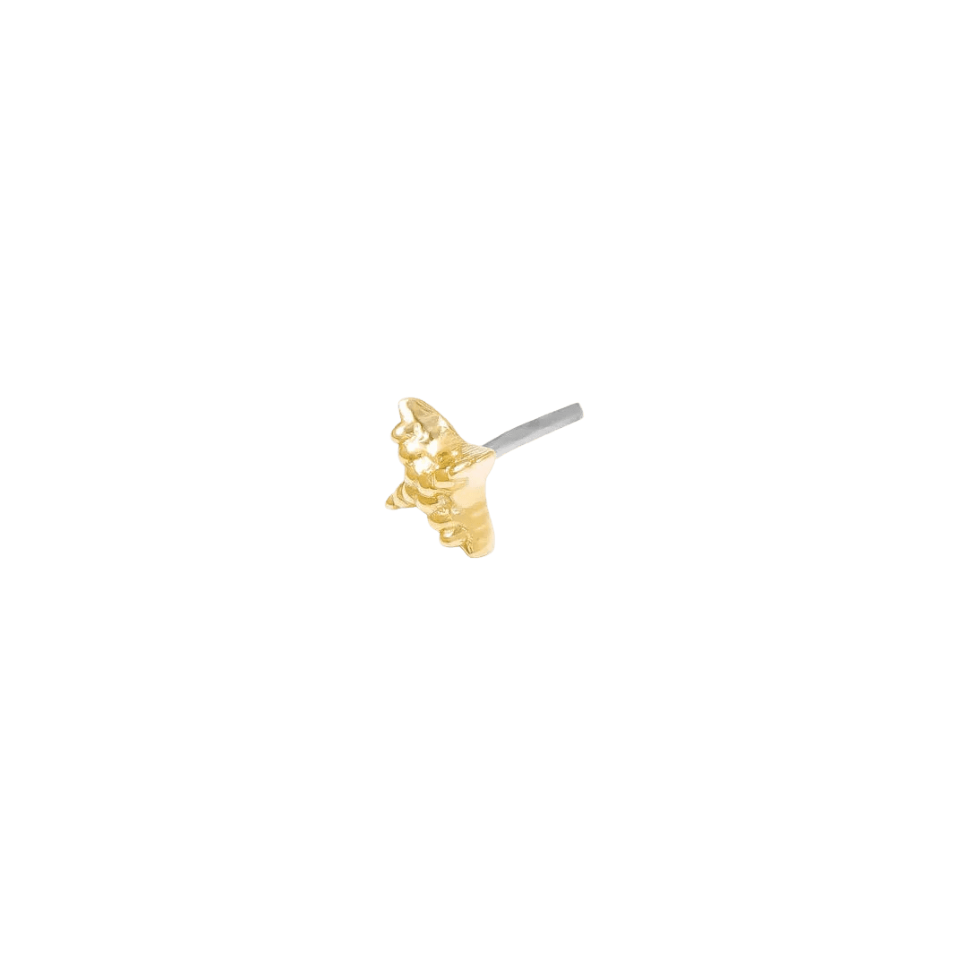 Dazzle Pin - 14K Gold Threadless End - piercing - zone.com