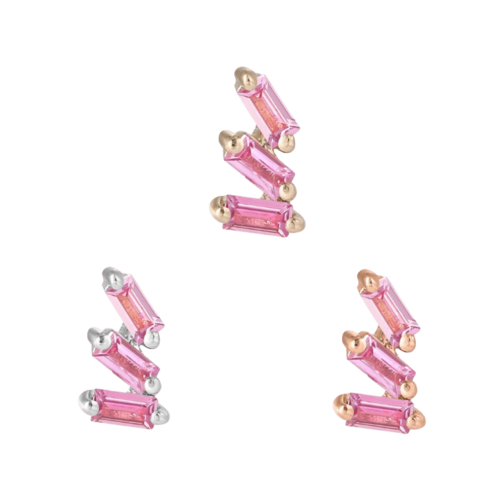 STAXX - PINK SAPPHIRE - THREADLESS END piercing-zone.com