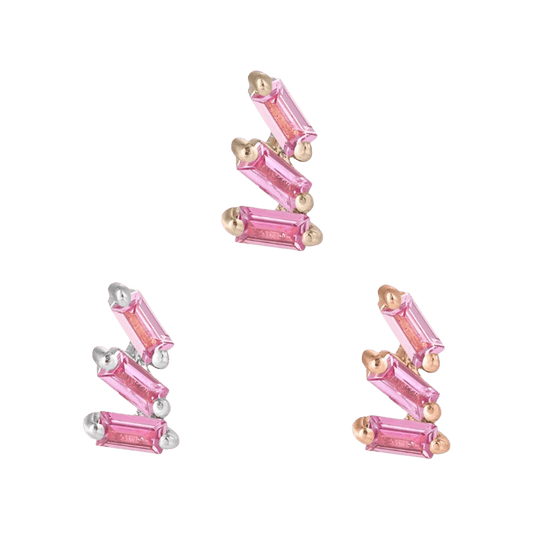 STAXX - PINK SAPPHIRE - THREADLESS END piercing-zone.com