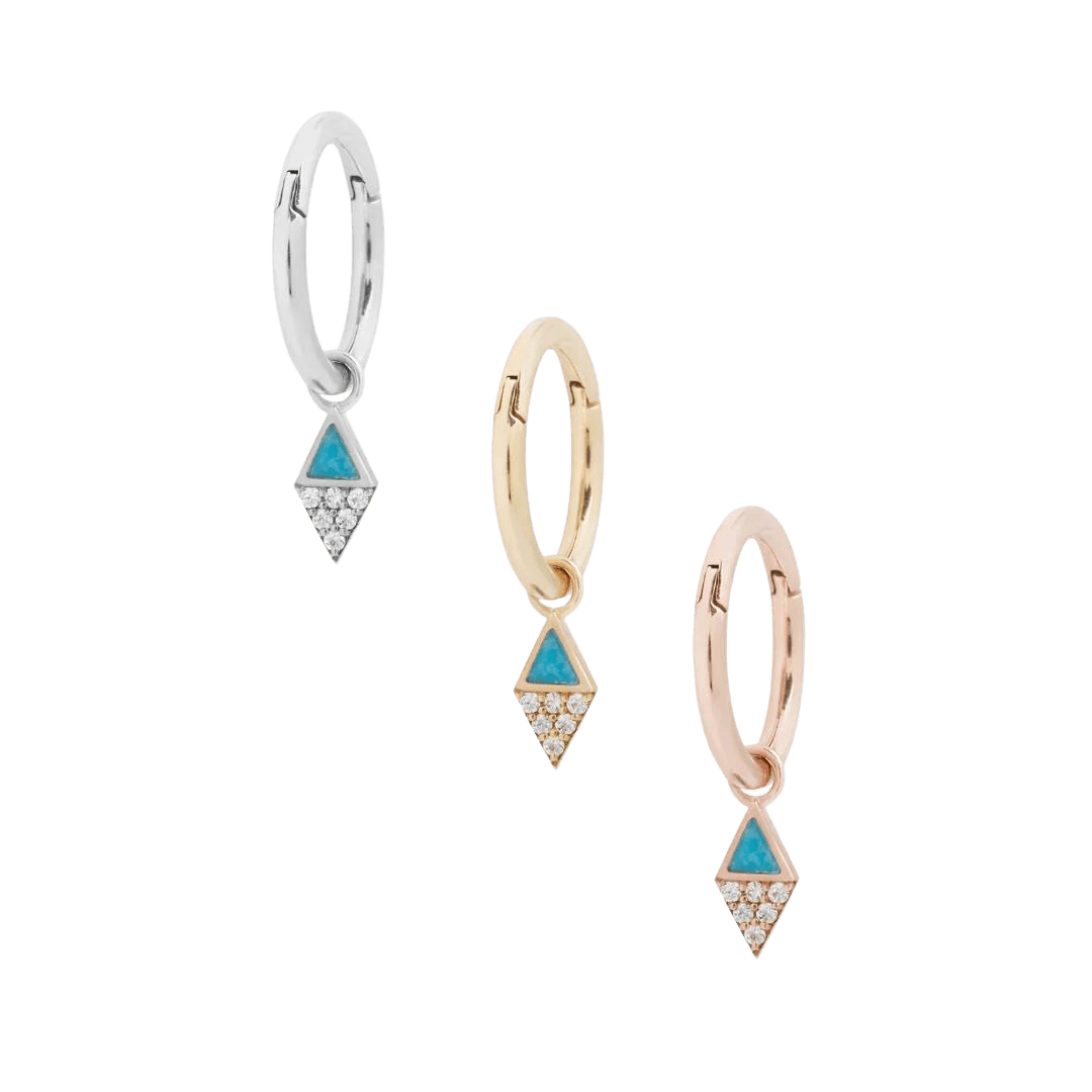 ALMOST FAMOUS - TURQUOISE + CZ - CHARM piercing-zone.com