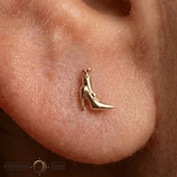 Dead Heel - 18K Gold Threadless/Threaded End - piercing-zone.com
