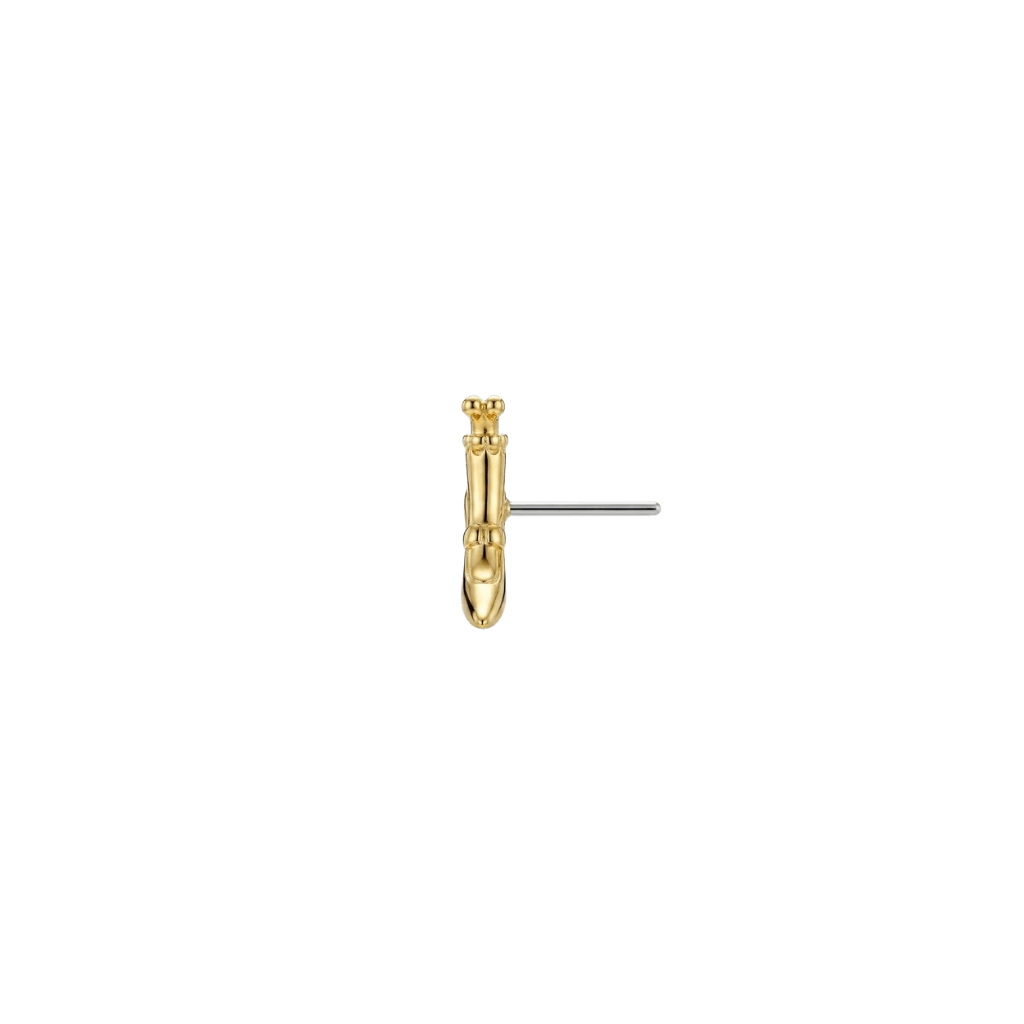 Dead Heel - 18K Gold Threadless/Threaded End - piercing-zone.com