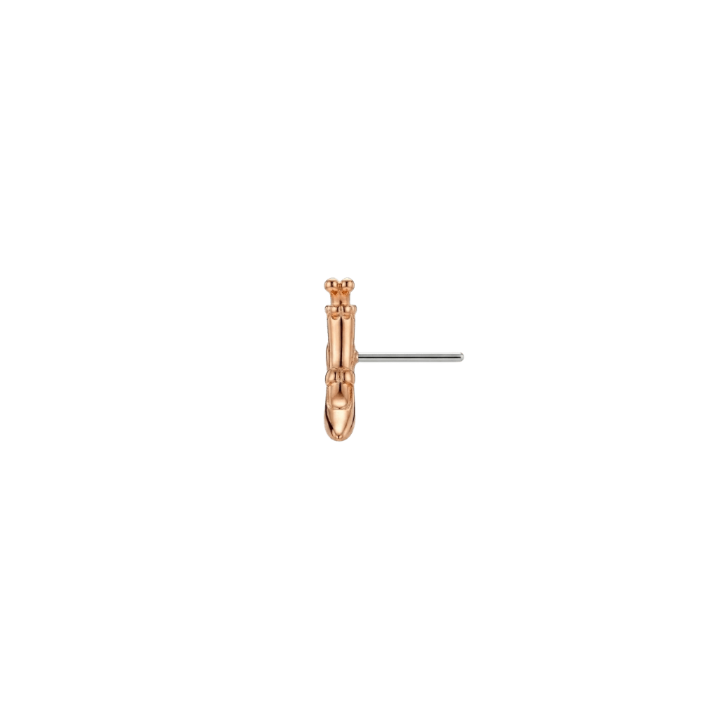 Dead Heel - 18K Gold Threadless/Threaded End - piercing-zone.com
