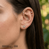 Decoro – 14K Gold Threadless/Threaded End - piercing - zone.com