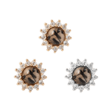 Delphine Tourmalinated Quartz – 14K Gold Threadless End - piercing - zone.com