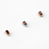 Desden – Garnet + CZ – 14K Gold Threadless End - piercing - zone.com