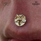 Devil – 14K Gold Threadless & Threaded End - piercing - zone.com