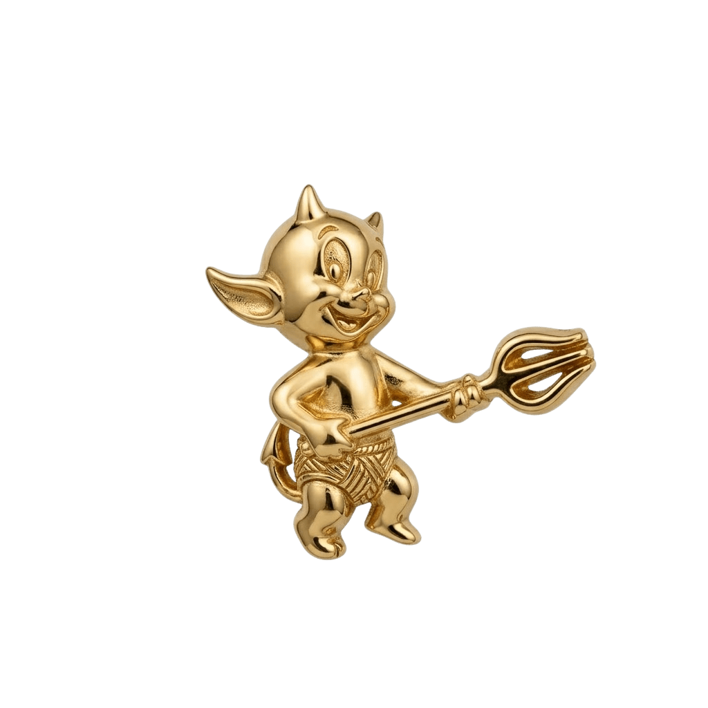 Devil – 14K Gold Threadless/Threaded End - piercing - zone.com