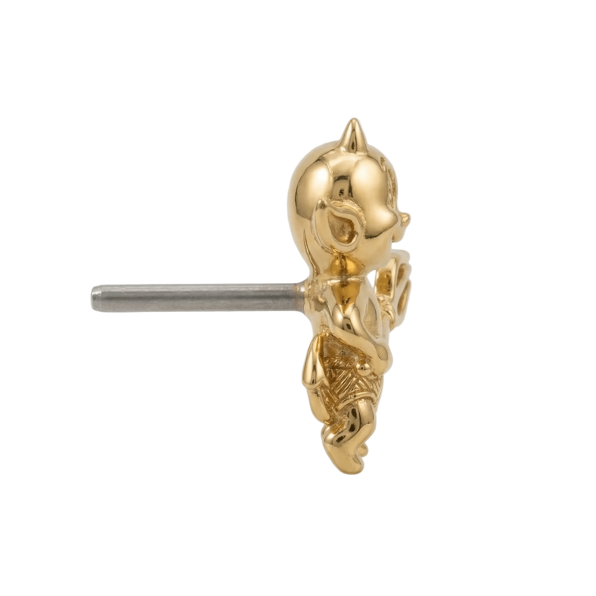 Devil – 14K Gold Threadless/Threaded End - piercing - zone.com