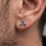 Devil’s Triangle – 14K Gold Threadless/Threaded End - piercing - zone.com
