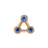 Devil’s Triangle – 14K Gold Threadless/Threaded End