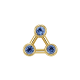 Devil’s Triangle – 14K Gold Threadless/Threaded End