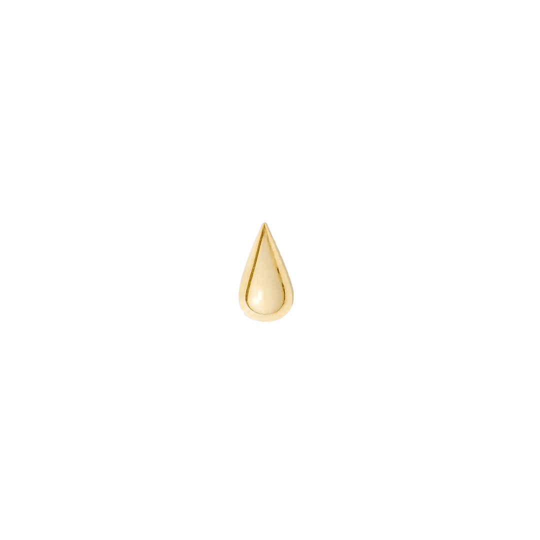 Dew Drop Pin - 14K Gold Drop Threadless End - piercing - zone.com
