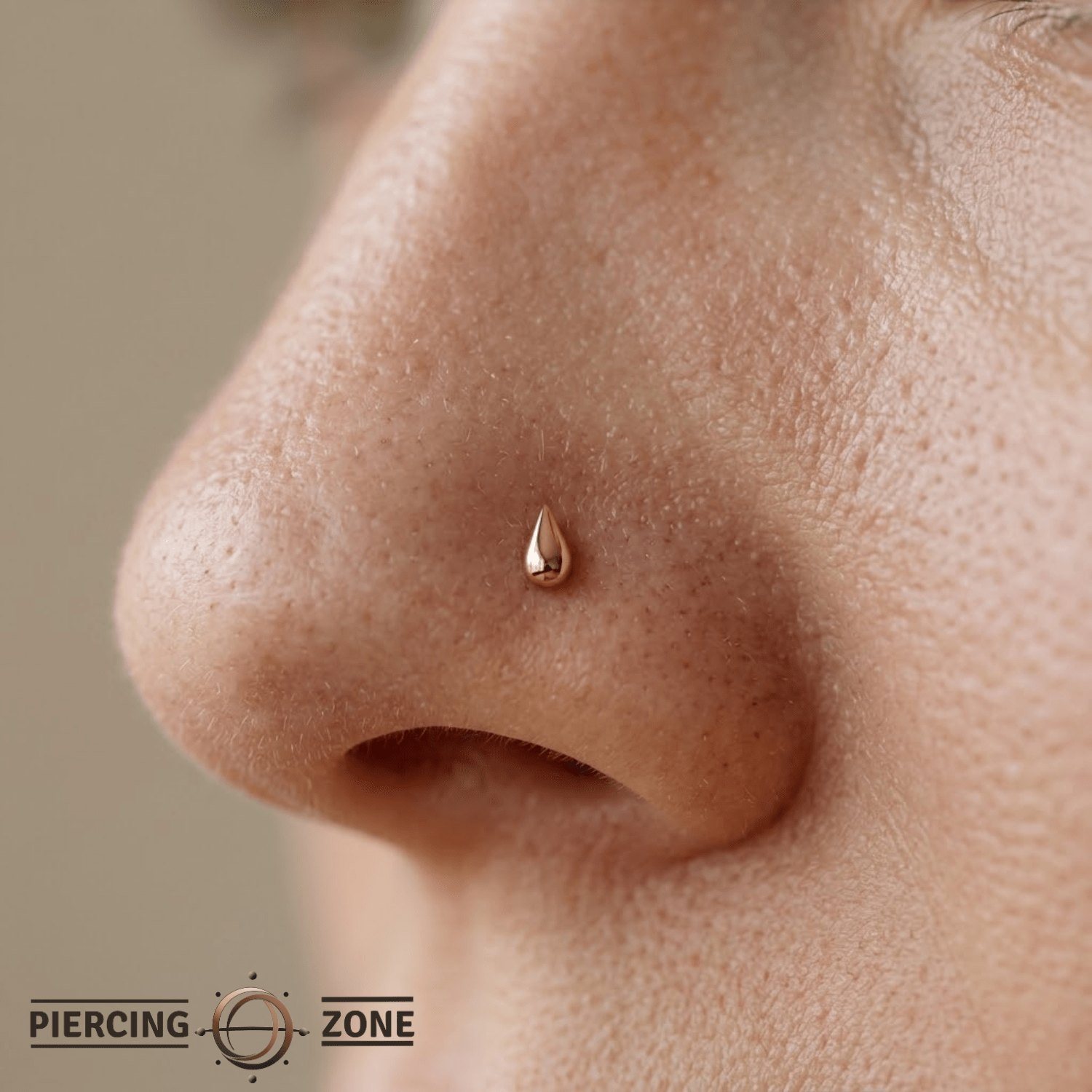 Dew Drop Pin - 14K Gold Drop Threadless End - piercing - zone.com