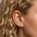Dew Drop Pin - 14K Gold Drop Threadless End - piercing - zone.com
