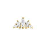 Diadem - 18K Gold Gem Threadless/Threaded End - piercing-zone.com