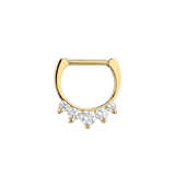 Diamond Clicker - 18K Gold Lab Diamond Clicker Ring - piercing-zone.com