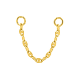 Diamond Cut Anchor Chain – 14K Gold Piercing Chain - piercing - zone.com