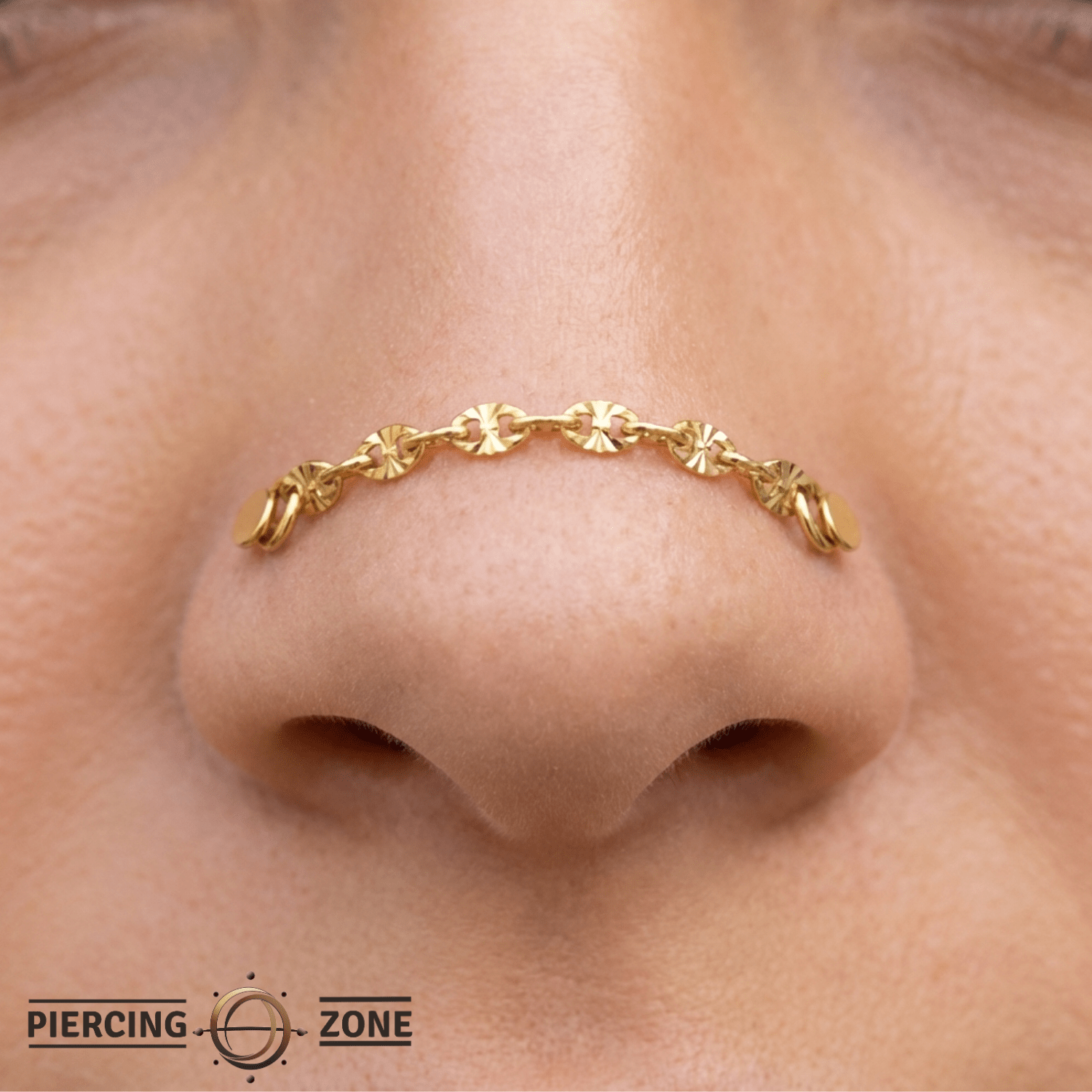 Diamond Cut Anchor Chain – 14K Gold Piercing Chain - piercing - zone.com