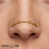 Diamond Cut Link Chain – 14K Gold Piercing Chain - piercing - zone.com