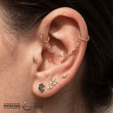 Diamond Cut Link Chain – 14K Gold Piercing Chain - piercing - zone.com