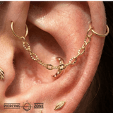 Diamond Cut Link Chain – 14K Gold Piercing Chain - piercing - zone.com