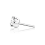 Diamond Prong – Lab Diamond Solitaire – 14K Gold Threadless End - piercing - zone.com