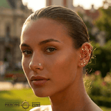 Diamond Trim – 14K Gold Threadless & Threaded End - piercing - zone.com