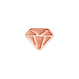 Diamond Trim – 14K Gold Threadless & Threaded End - piercing - zone.com