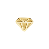 Diamond Trim – 14K Gold Threadless & Threaded End - piercing - zone.com