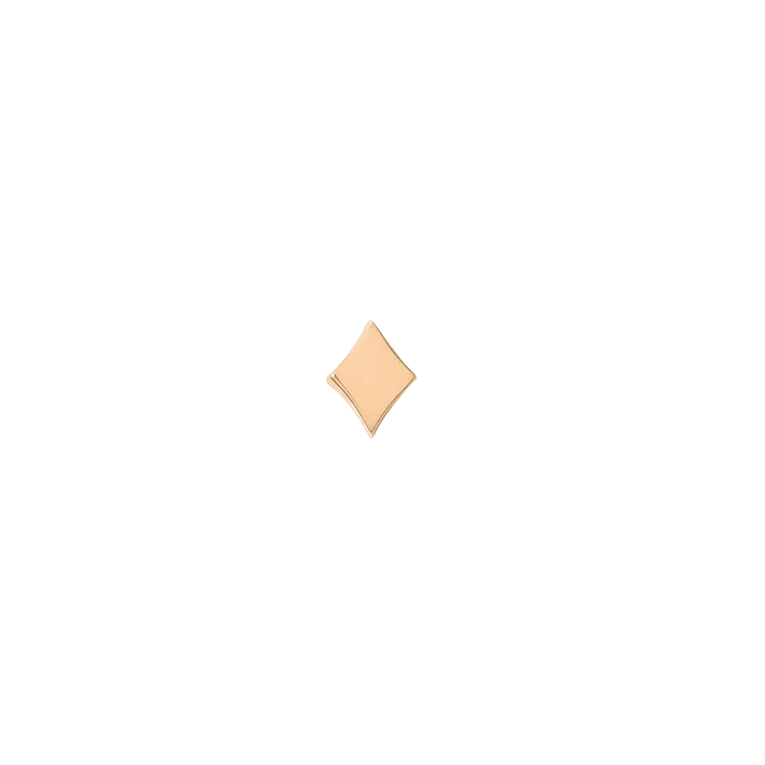 Diamonds Pin - 14K Gold Diamond Threadless End - piercing - zone.com
