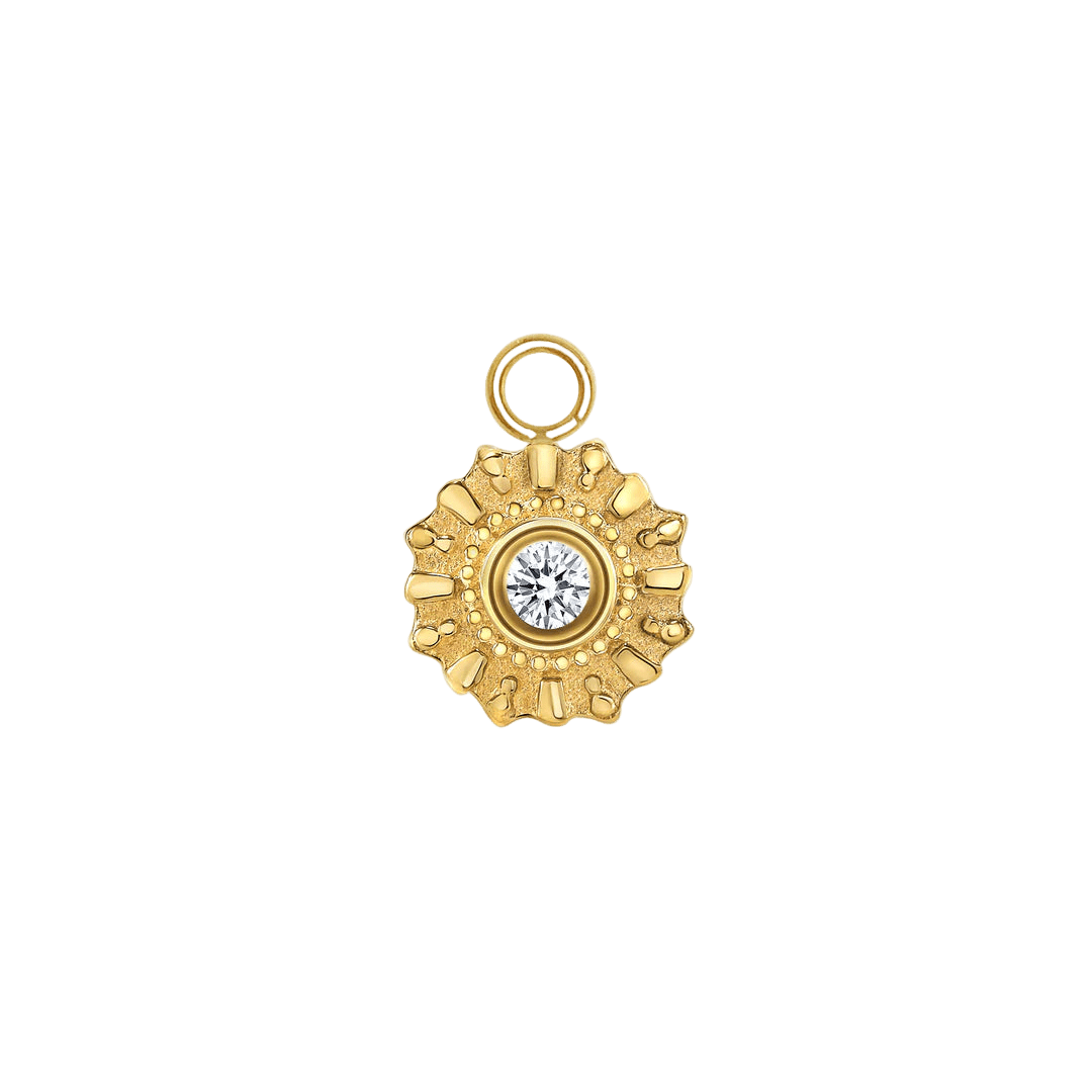 Diana – 14K & 18K Gold Gemstone Charm - piercing - zone.com