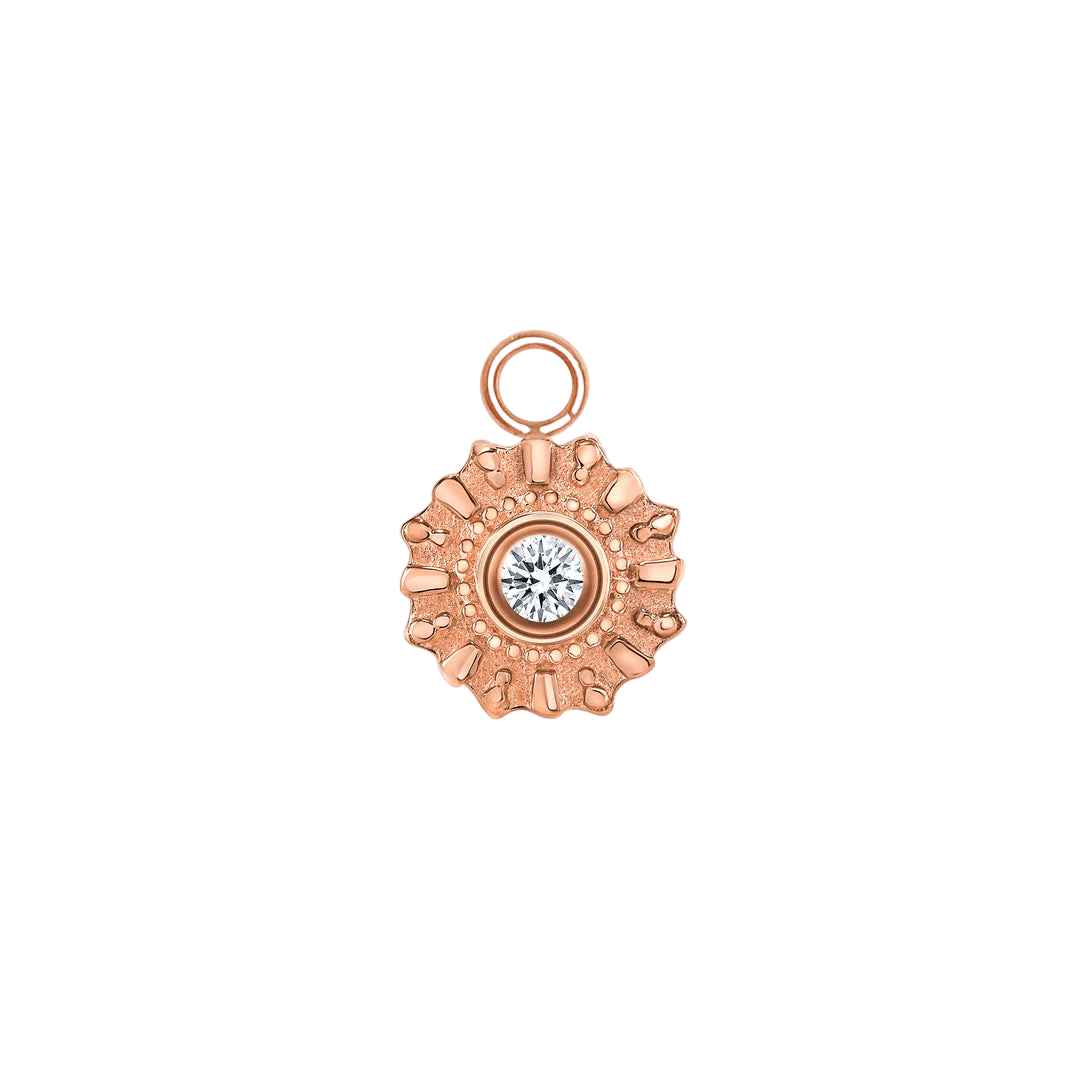 Diana – 14K & 18K Gold Gemstone Charm - piercing - zone.com
