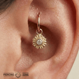 Diana – 14K & 18K Gold Gemstone Charm - piercing - zone.com