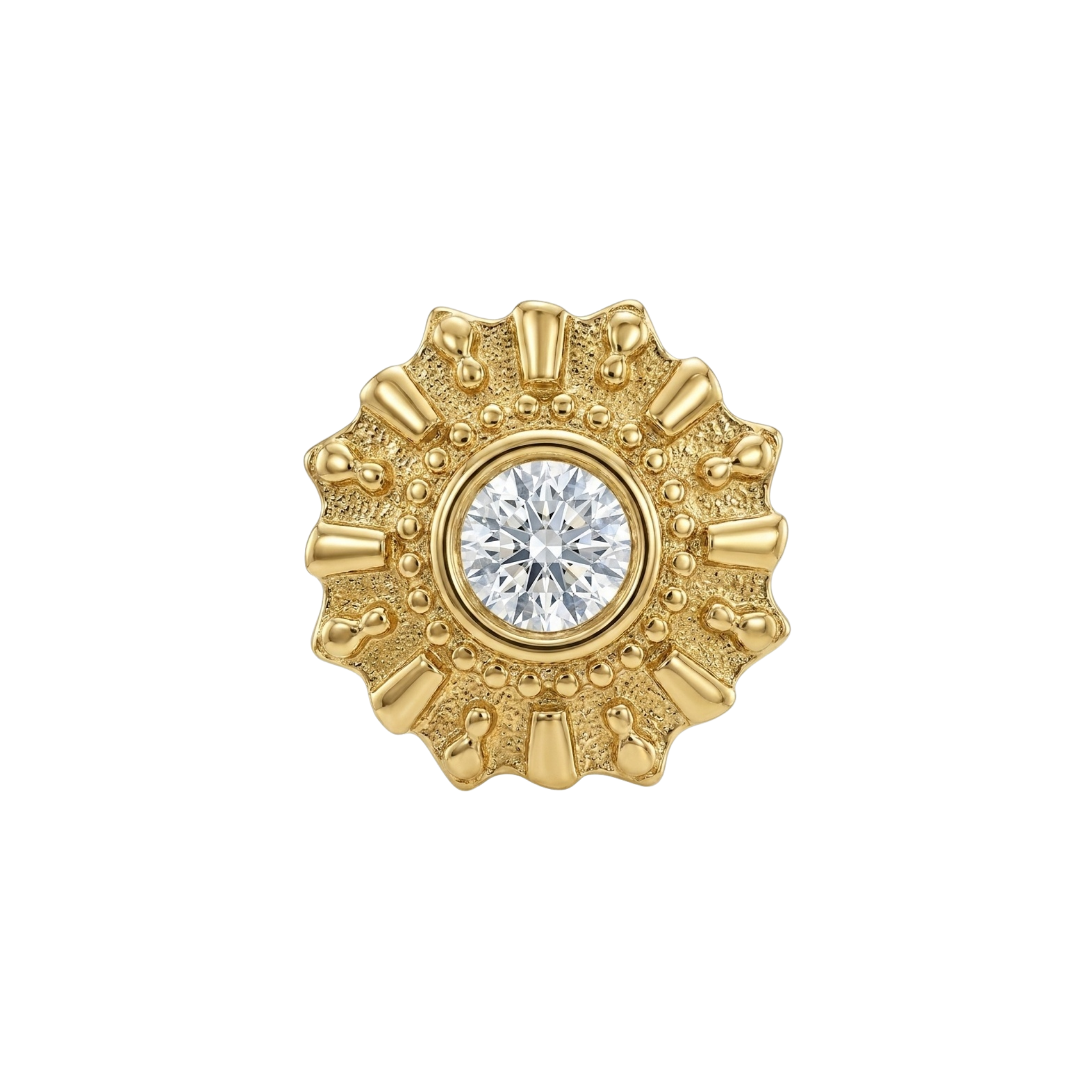 Diana – 14K Gold Threadless/Threaded End