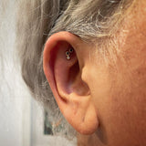 Dig It – Smoky Quartz, Black Spinel & White Topaz – 14K Gold Threadless End - piercing - zone.com