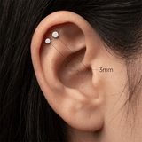 Disk – Black Rhodium Finish – 14K Gold Threadless End - piercing - zone.com