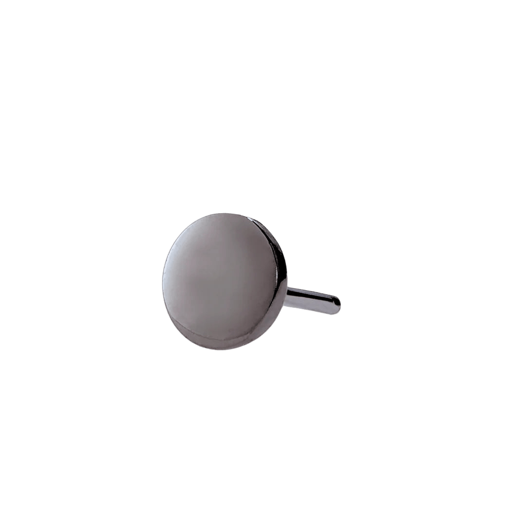 Disk – Black Rhodium Finish – 14K Gold Threadless End - piercing - zone.com