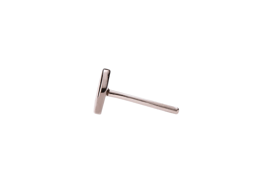 Disk – Black Rhodium Finish – 14K Gold Threadless End - piercing - zone.com