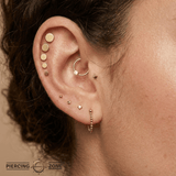 Disk – Polished Flat – 14K Gold Threadless End - piercing - zone.com