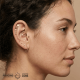 Disk – Polished Flat – 14K Gold Threadless End - piercing - zone.com